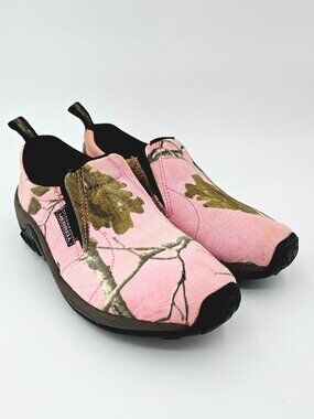 Merrell Jungle Moc Slip On Outdoors Pink Camo Shoes J52812 Women's Size 6.5
